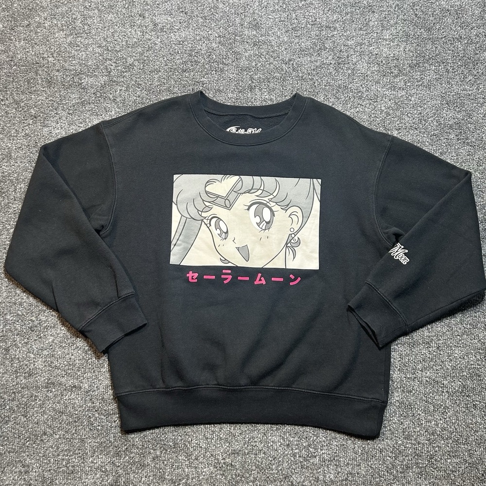 Sailor Moon Pretty Guardian Graphic Crewneck Sweatshirt Black Medium